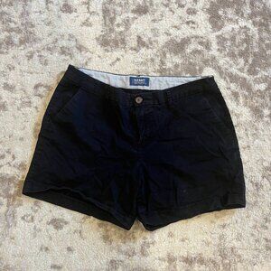 Old Navy Every Day twill black 5" inseam shorts size 10